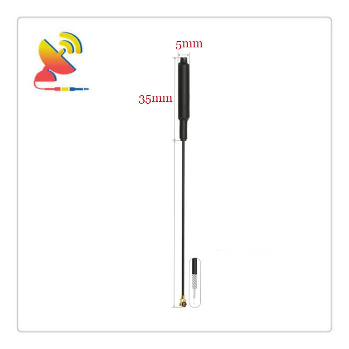 C&T RF Antennas Inc. - 35x115mm 433Mhz Spring Antenna with a U.FL Connector