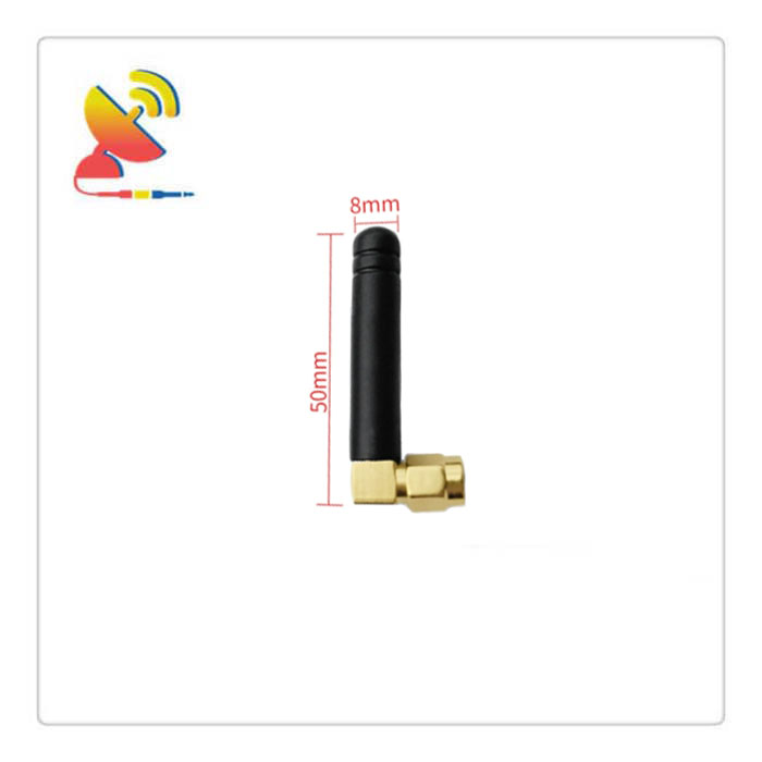 C&T RF Antennas Inc. - 8x50mm Black Color 315Mhz Antenna 2dBi with SMA Right Angle Connector Omni Antennas Manufacturer