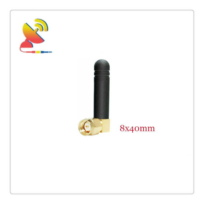 C&T RF Antennas Inc. - 8x40mm MINI Dual-band Wifi Antenna SMA Male Right-Angle Connector