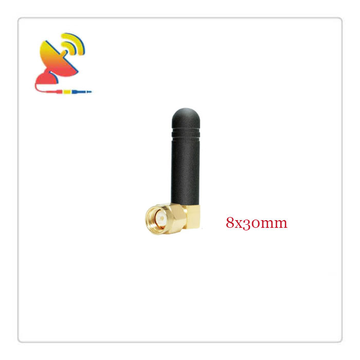 C&T RF Antennas Inc. - 8x30mm Right-Angle RP-SMA Male 2.4 GHz Antenna