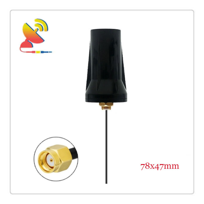 C&T RF Antennas Inc.- 78x47mm RP-SMA ISM 2.4 GHz Bluetooth, Zigbee, WiFi Dome Antennas Manufacturer