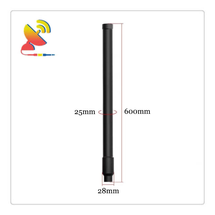 C&T RF Antennas Inc.- 25x600mm High-power 150W Drone Signal Jammer Antenna Size