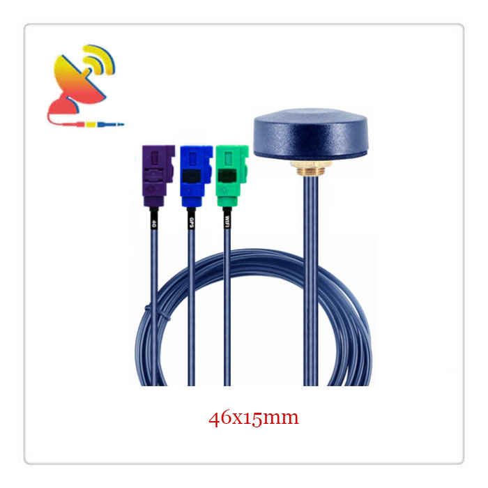 C&T RF Antennas Inc.- 46x15mm Low-profile 3-in-1 4G+GPS+WiFi 3x3 MIMO Through-hole Mount Antennas Manufacturer