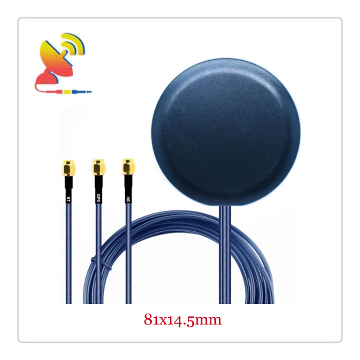 C&T RF Antennas Inc.- 81x14.5mm Low-profile 3-in-1 4G+GPS+BT MIMO 3x3 Puck Antennas Manufacturer