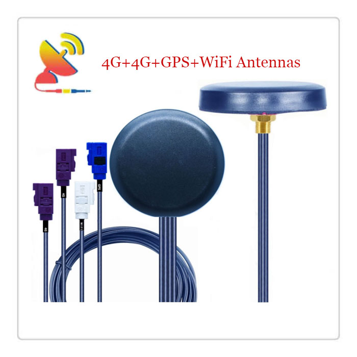 C&T RF Antennas Inc.- Types of Low-profile Dual 4G+GPS+WiFi 4x4 MIMO Antennas