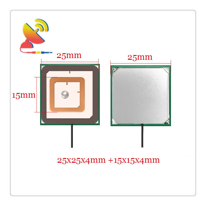 C&T RF Antennas Inc. - 25x25x4mm + 15x15x4mm High-Precision Internal L1 L5 GNSS Passive Patch Antennas Manufacturer
