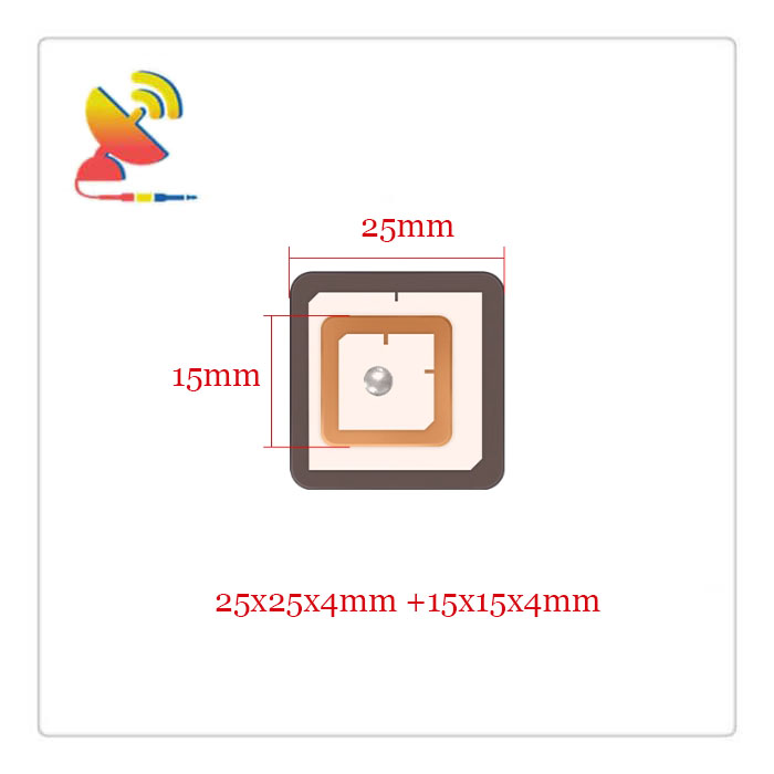 C&T RF Antennas Inc. - 25x25x4mm +15x15x4mm High-Precision Passive L1 L5 GNSS 2-Stage Ceramic Antennas Manufacturer