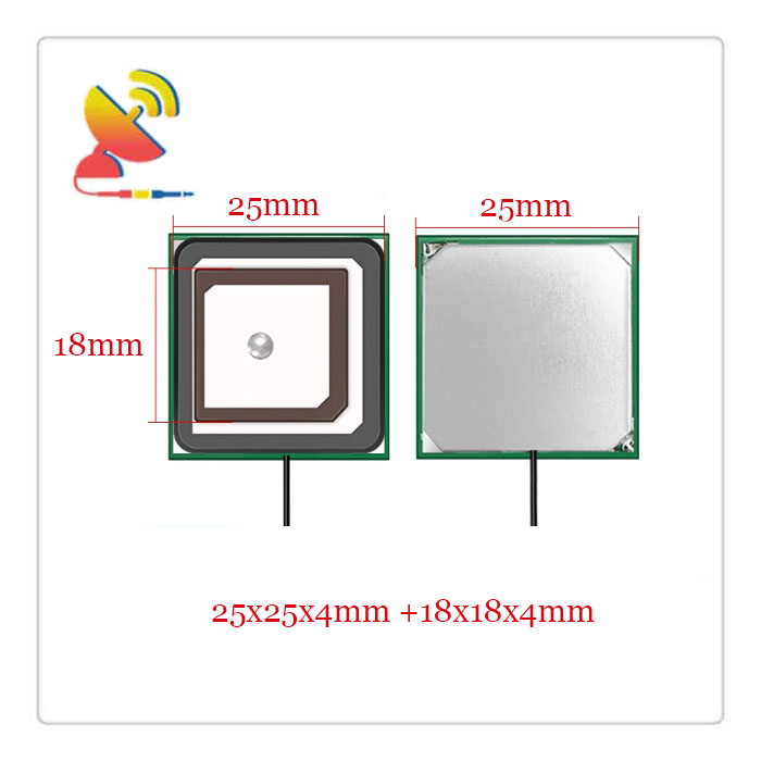 C&T RF Antennas Inc. - 25x25x4mm +18x18x4mm High-Precision 2-Stage Active L1 L5 GNSS Receiver Antennas Manufacturer
