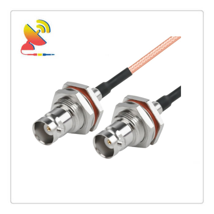 C&T RF Antennas Inc - BNC Female Bulkhead To Bulkhead Connector RF RG316 Coaxial Cable Pigtail