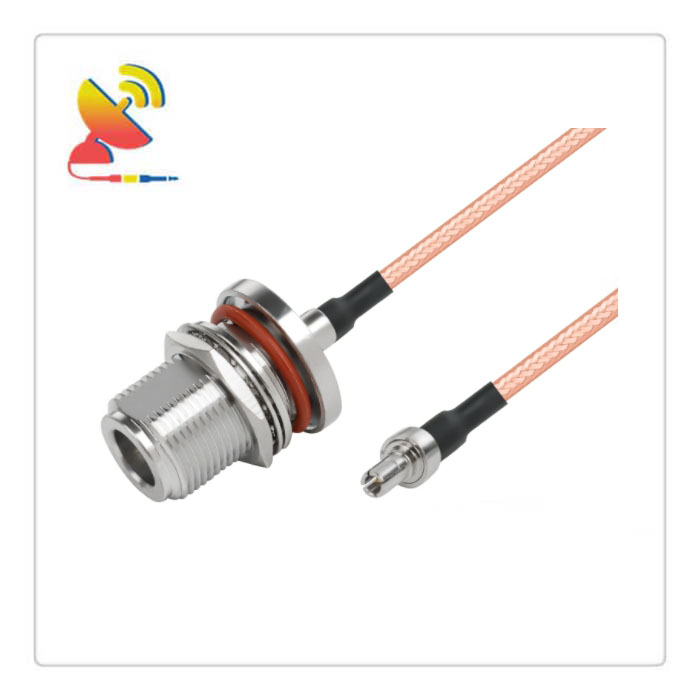 C&T RF Antennas Inc - N-type Female Bulkhead To CRC9 Male Connector RG-316 Low-loss Cable Assembly