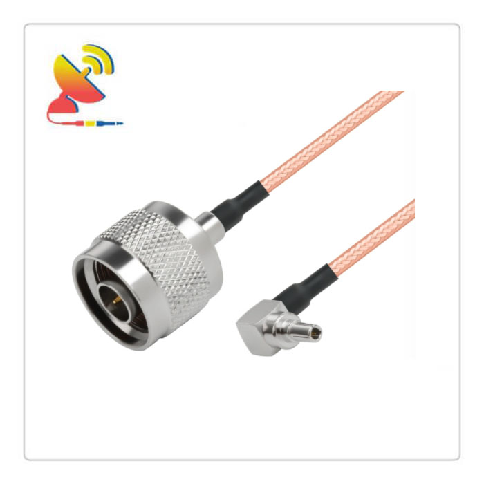 C&T RF Antennas Inc - N-type Male To CRC9 Male Right-Angle Connector RG316 Coaxial Cable Jumper