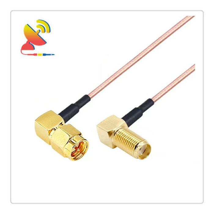 C&T RF Antennas Inc - SMA Right-Angle Male To SMA Right-Angle Female RG316 Coaxial Cable Antenna Jumper