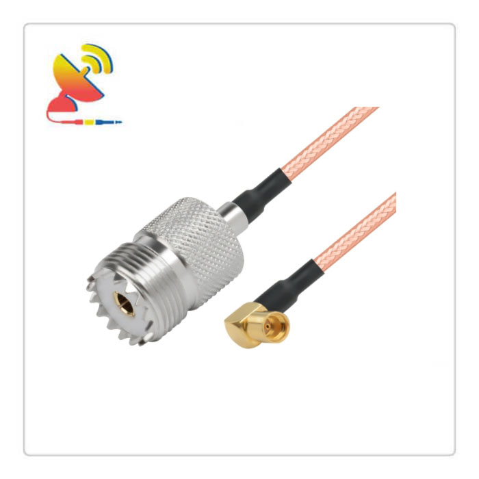 C&T RF Antennas Inc - UHF Female To MMCX Female Right-Angle Connector RG316 Coax Cable Assembly
