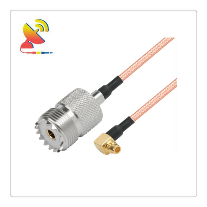 C&T RF Antennas Inc - UHF Female To MMCX Male Right-Angle Connector RG316 Coaxial Pigtail