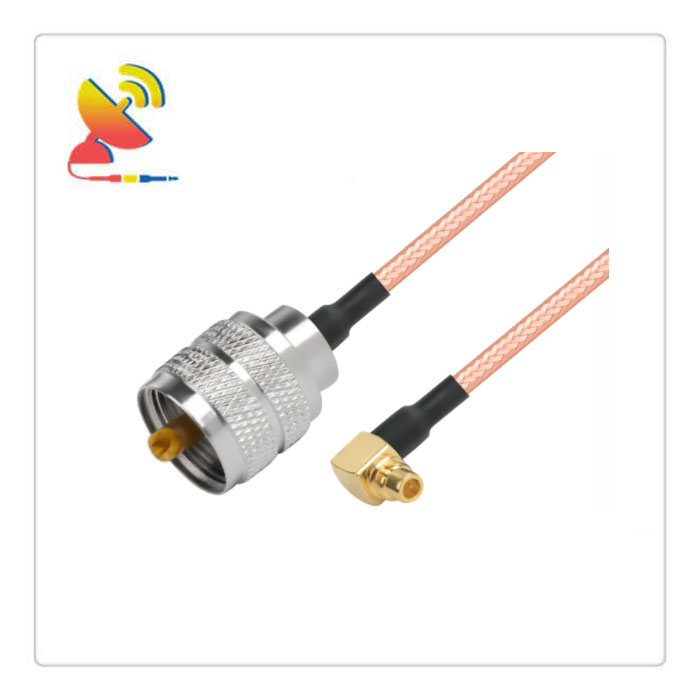 C&T RF Antennas Inc - UHF Male To MMCX Male Right-Angle RF Cable Assembly RG316 Coaxial