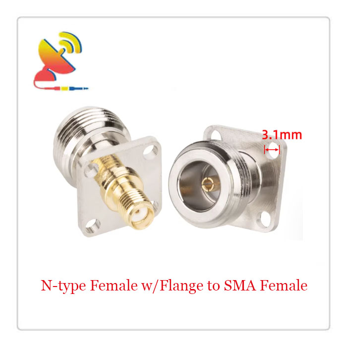 C&T RF Antennas Inc.- 17.5x17.5mm N-type Female With Flange to SMA Female Adapter Supplier