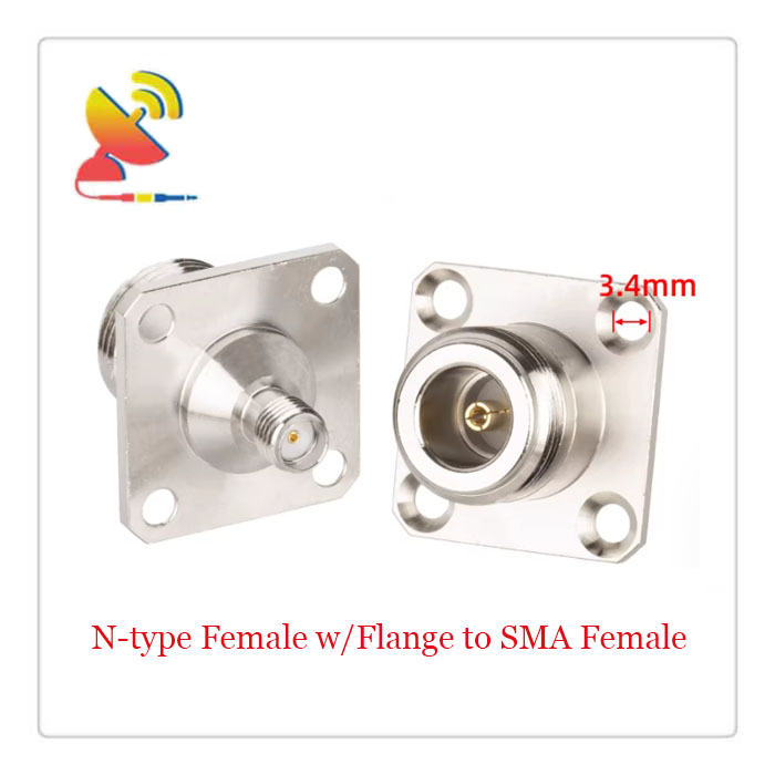 C&T RF Antennas Inc.- 25x25mm N-type Female With Flange to SMA Female Adapter Supplier