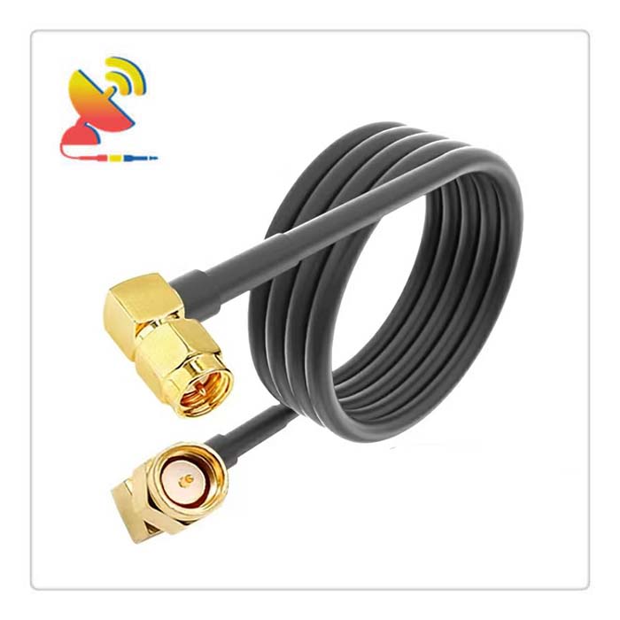 C&T RF Antennas Inc - SMA Male Right-Angle To SMA Male Right-Angle Connector RF Cable Assembly RG58 Antenna Adapter