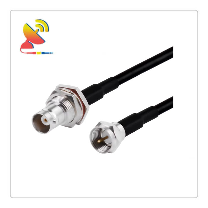 C&T RF Antennas Inc. - BNC Female Bulkhead to F-type Imperial Male Connector RG223 Coaxial Cable Assembly