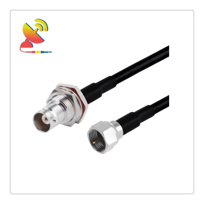 C&T RF Antennas Inc. - BNC Female Bulkhead to F-type Metric Male Connector RG223 Coaxial Cable Antenna Pigtail