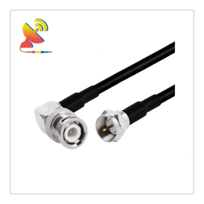 C&T RF Antennas Inc. - BNC Male Right-Angle to F-type Imperial Male Connector RG223 Coaxial Cable Assembly