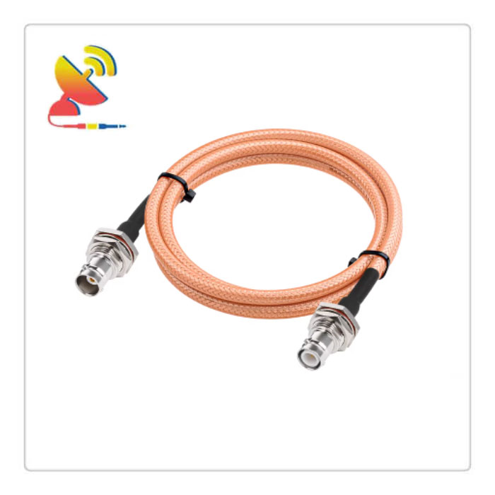 C&T RF Antennas Inc. - BNC Female Bulkhead To RP-BNC Female Bulkhead Aerial Extender RG400 Coax Cable Assembly