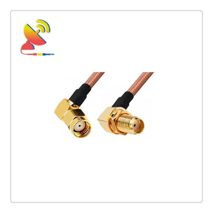 C&T RF Antennas Inc. - RP-SMA Male Right-Angle to SMA Female Right-Angle RG400 Coaxial Cable Assembly