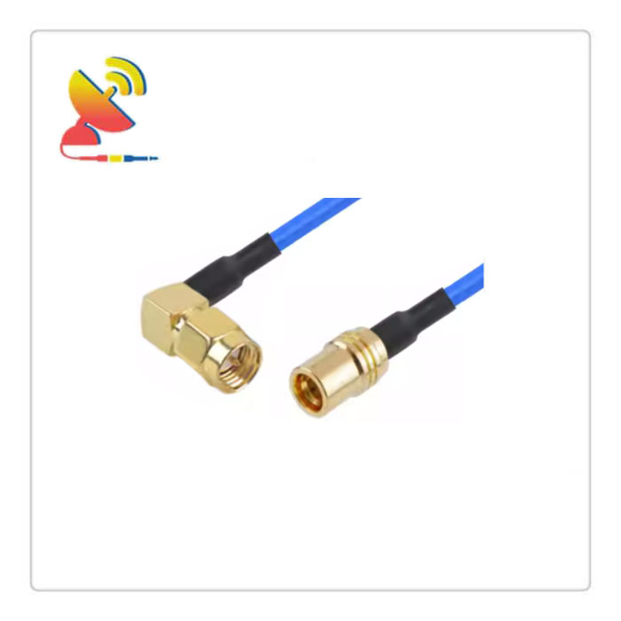 C&T RF Antennas Inc. - SMA Male Right-Angle To SMP Male Connector RG405 Flexible Cable Assembly