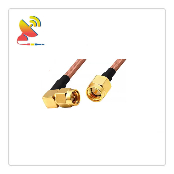 C&T RF Antennas Inc. - SMA Male Right-Angle to SMA Male RG400 Coaxial Cable Assembly SMA Extender Cable