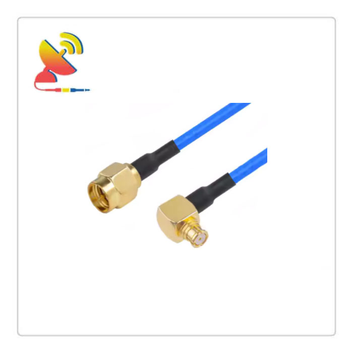 C&T RF Antennas Inc. - SMA Male To SMP Female Right-Angle Connector RG405 Coaxial Cable Pigtail