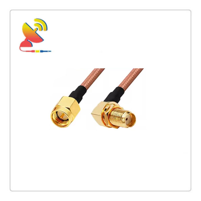 C&T RF Antennas Inc. - SMA Male to SMA Female Right-Angle Antenna Pigtail RG400 Coaxial Cable Assembly