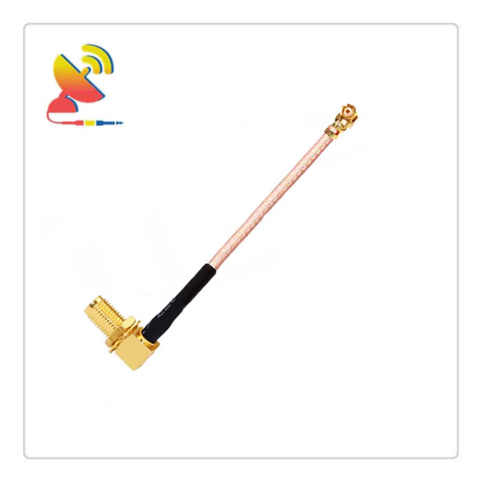 C&T RF Antennas Inc. - SMA Female Right-Angle To IPEX RG178 Coaxial Cable Assembly Antenna Pigtail