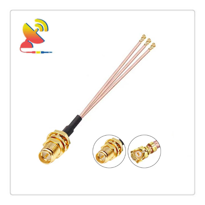 C&T RF Antennas Inc - RP-SMA Female to 3x U.FL Adapter RG178 Cable Antenna Jumper Manufacturer