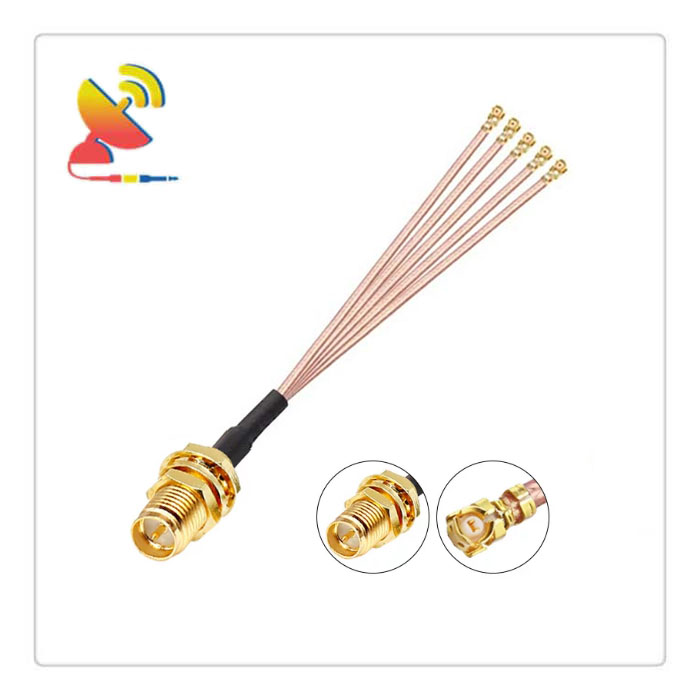 C&T RF Antennas Inc - RP-SMA Female to 5x U.FL Adapter RG178 Cable Antenna Jumper Manufacturer
