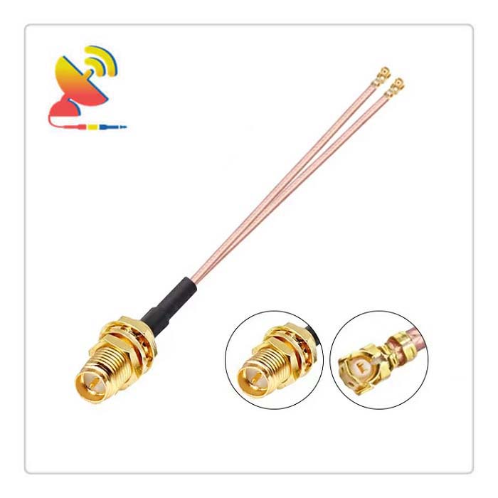 C&T RF Antennas Inc - RP-SMA Female to Dual U.FL Adapter RG178 Cable Antenna Jumper Manufacturer