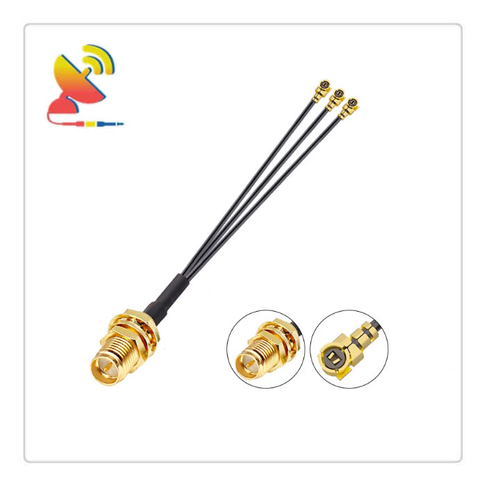 C&T RF Antennas Inc - RP-SMA Female to IPEX x3 Adapter RG1.13 Coax Cable Extender Manufacturer