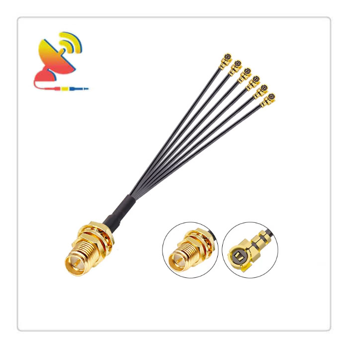 C&T RF Antennas Inc - RP-SMA Female to IPEX x6 Adapter RG1.13 Coax Cable Extender Manufacturer