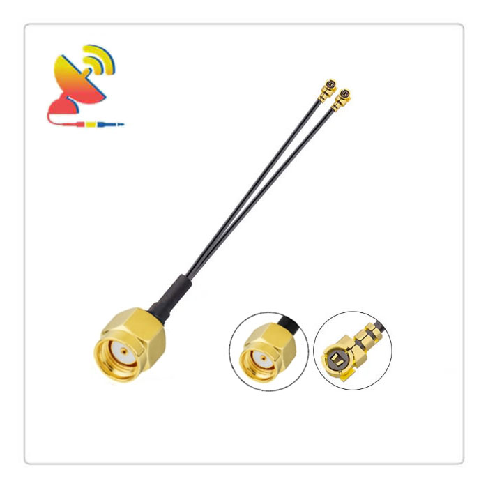 C&T RF Antennas Inc - RP-SMA Male to Dual UFL Splitter RG1.13 Coax Cable Adapter Manufacturer
