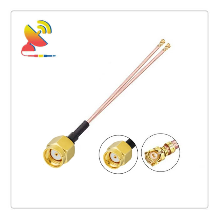 C&T RF Antennas Inc - RP-SMA Male to U.FL x2 Splitter RG178 Cable Antenna Adapter Manufacturer