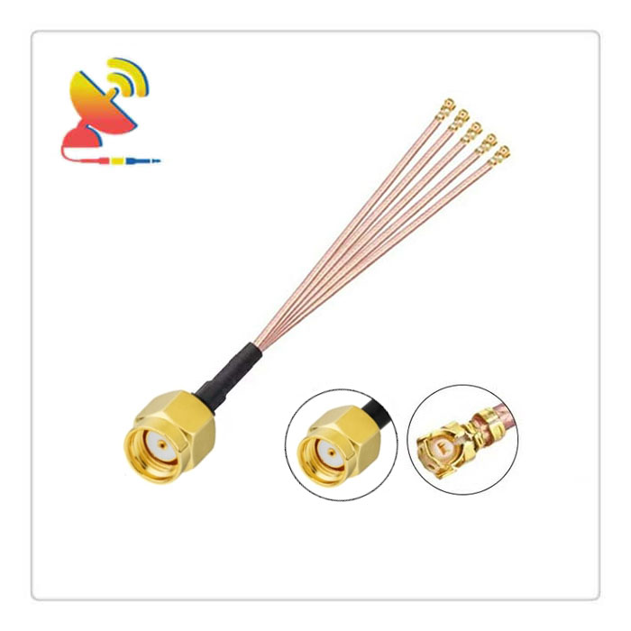 C&T RF Antennas Inc - RP-SMA Male to U.FL x5 Splitter RG178 Cable Antenna Adapter Manufacturer