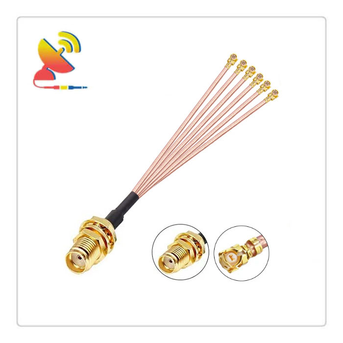 C&T RF Antennas Inc - SMA Female to 6x IPX U.FL MHF1 Splitter RG 178 Cable Pigtail Manufacturer