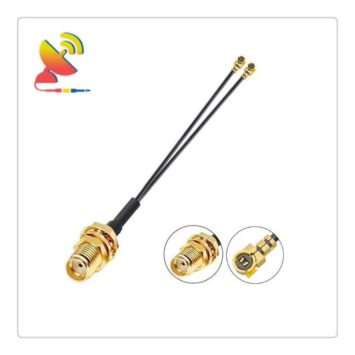 C&T RF Antennas Inc - SMA Female to Dual UFL Adapter RG1.13 Coax Cable Extender Manufacturer