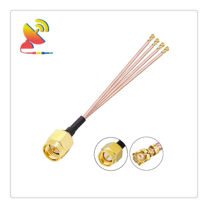 C&T RF Antennas Inc - SMA Male to 4x U.FL Antenna Splitter RG178 Cable Adapter Manufacturer