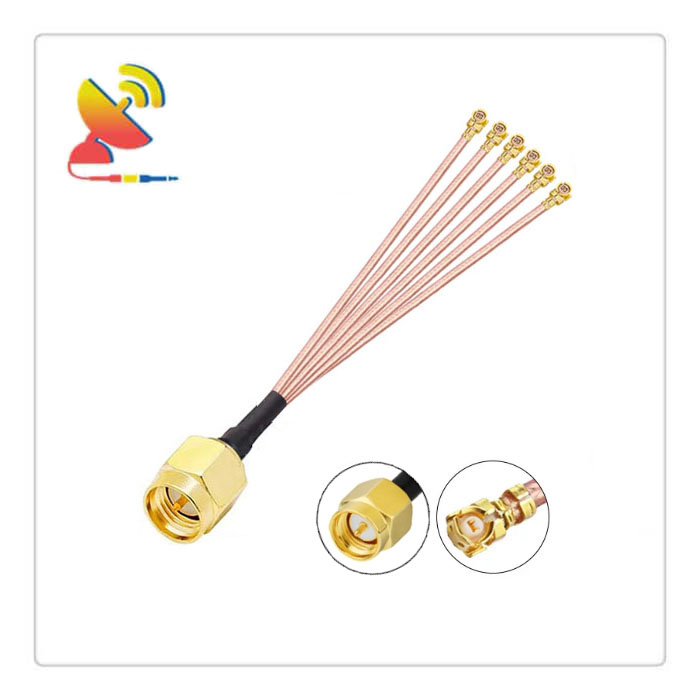 C&T RF Antennas Inc - SMA Male to 6x U.FL Antenna Splitter RG178 Cable Adapter Manufacturer