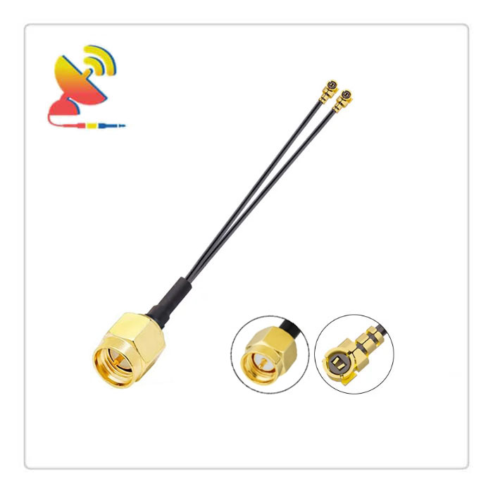 C&T RF Antennas Inc - SMA Male to Dual IPEX1 Adapter RG1.13 Coax Cable Jumper Manufacturer