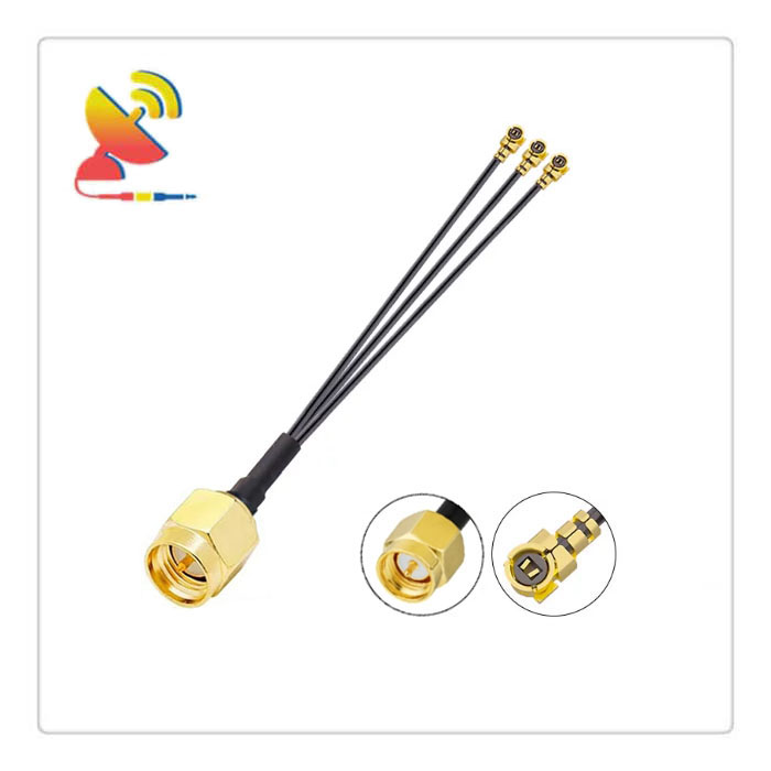 C&T RF Antennas Inc - SMA Male to x3 IPEX Adapter RG1.13 Coax Cable Jumper Manufacturer