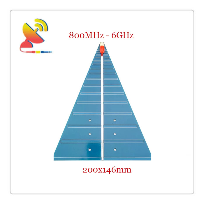 C&T RF Antennas Inc.- 200x146mm 800MHz-6GHz Directional Log-Periodic Ultra-Wideband PCB Antennas Manufacturer