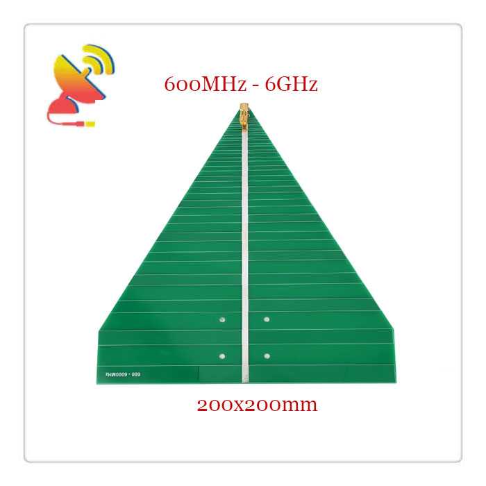 C&T RF Antennas Inc.- 200x200mm 600MHz-6GHz Directional Ultra-Wideband Log-Periodic PCB Antennas Manufacturer