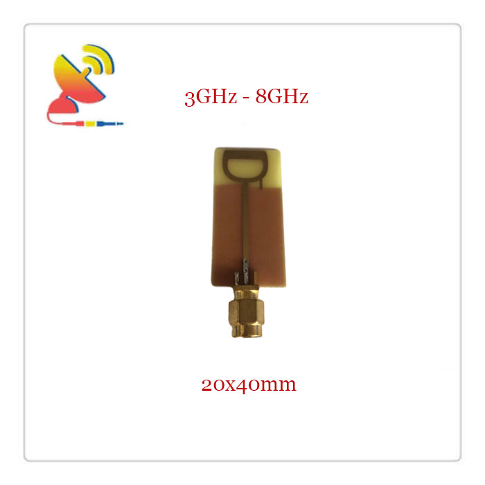 C&T RF Antennas Inc.- 20x40mm 3GHz-8GHz Omnidirectional Ultra-Wideband PCB Antennas Manufacturer